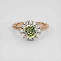 2.03 Ct. Bi Color Sapphire Ring, 14K Rose Gold 1