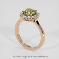 2.03 Ct. Bi Color Sapphire Ring, 14K Rose Gold 2