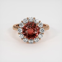 3.03 Ct. Padparadscha Sapphire Ring, 14K Rose Gold 1