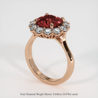 3.03 Ct. Padparadscha Sapphire Ring, 14K Rose Gold 2