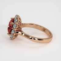 3.03 Ct. Padparadscha Sapphire Ring, 14K Rose Gold 4