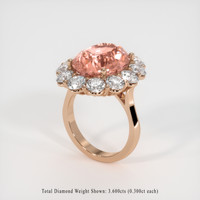 12.01 Ct. Sapphire Ring, 14K Rose Gold 2