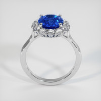 3.57 Ct. Blue Sapphire Ring, 10K White Gold 3