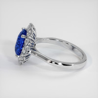 3.57 Ct. Blue Sapphire Ring, 10K White Gold 4