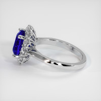3.12 Ct. Blue Sapphire Ring, 10K White Gold 4