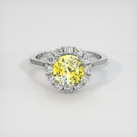 2.18 Ct. Bi Color Sapphire Ring, 10K White Gold 1