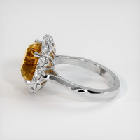 6.85 Ct. Yellowish Brown Zircon Ring, 10K White Gold 4