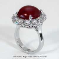 15.56 Ct. Ruby Ring, 10K White Gold 2