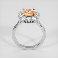 3.04 Ct. Padparadscha Sapphire Ring, 10K White Gold 3