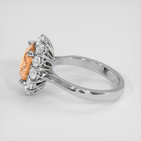 3.04 Ct. Padparadscha Sapphire Ring, 10K White Gold 4