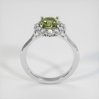 2.58 Ct. Greenish Yellow Sapphire Ring, 10K White Gold 3