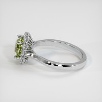 2.58 Ct. Greenish Yellow Sapphire Ring, 10K White Gold 4