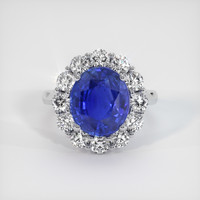 5.70 Ct. Sapphire Ring, 14K White Gold 1