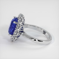 5.70 Ct. Blue Sapphire Ring, 14K White Gold 4