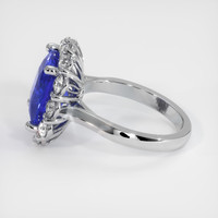 4.13 Ct. Blue Sapphire Ring, 14K White Gold 4