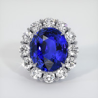 15.67 Ct. Sapphire Ring, 14K White Gold 1