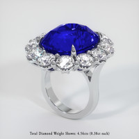 15.67 Ct. Sapphire Ring, 14K White Gold 2