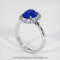 4.23 Ct. Sapphire Ring, 14K White Gold 2