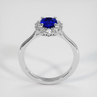 0.80 Ct. Blue Sapphire Ring, 14K White Gold 3