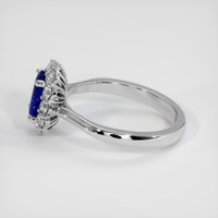 0.80 Ct. Blue Sapphire Ring, 14K White Gold 4