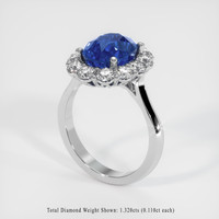 5.31 Ct. Sapphire Ring, 14K White Gold 2
