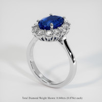 2.80 Ct. Sapphire Ring, 14K White Gold 2