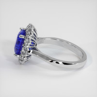 3.53 Ct. Blue Sapphire Ring, 14K White Gold 4