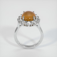 13.75 Ct. Yellowish Brown Sapphire Ring, 14K White Gold 3