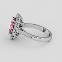 2.78 Ct. Pink Malaya Garnet Ring, 14K White Gold 4