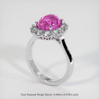 4.07 Ct. Sapphire Ring, 14K White Gold 2