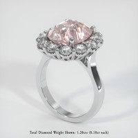 5.28 Ct. Sapphire Ring, 14K White Gold 2