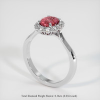 1.07 Ct. Sapphire Ring, 14K White Gold 2