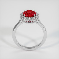 3.00 Ct. Ruby Ring, 14K White Gold 3