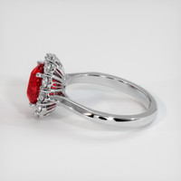 3.00 Ct. Ruby Ring, 14K White Gold 4