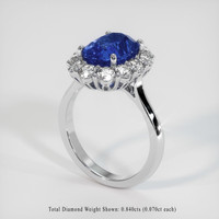 3.08 Ct. Sapphire Ring, 14K White Gold 2