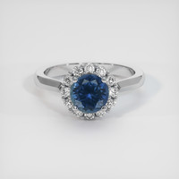 1.30 Ct. Sapphire Ring, 14K White Gold 1