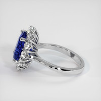 4.03 Ct. Blue Sapphire Ring, 14K White Gold 4