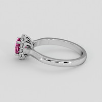 0.85 Ct. Reddish Pink Sapphire Ring, 14K White Gold 4
