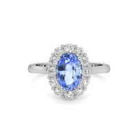 1.59 Ct. Sapphire Ring, 14K White Gold 1