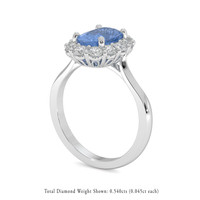 1.59 Ct. Sapphire Ring, 14K White Gold 2