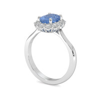 1.34 Ct. Sapphire Ring, 14K White Gold 2