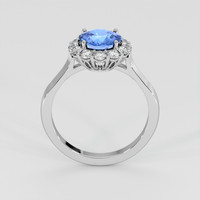 1.23 Ct. Blue Sapphire Ring, 14K White Gold 3