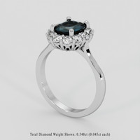 1.74 Ct. Blue Sapphire Ring, 14K White Gold 2