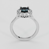 1.74 Ct. Blue Sapphire Ring, 14K White Gold 3