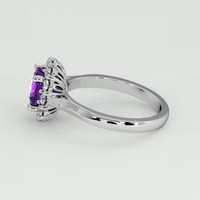 1.55 Ct. Purple Sapphire Ring, 14K White Gold 4