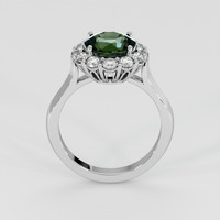 4.00 Ct. Green Sapphire Ring, 14K White Gold 3
