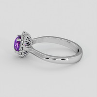 1.07 Ct. Bluish Purple Sapphire Ring, 14K White Gold 4