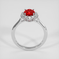 1.57 Ct. Reddish Orange Sapphire Ring, 14K White Gold 3