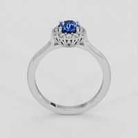 0.99 Ct. Blue Sapphire Ring, 14K White Gold 3