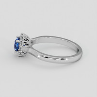 0.99 Ct. Blue Sapphire Ring, 14K White Gold 4